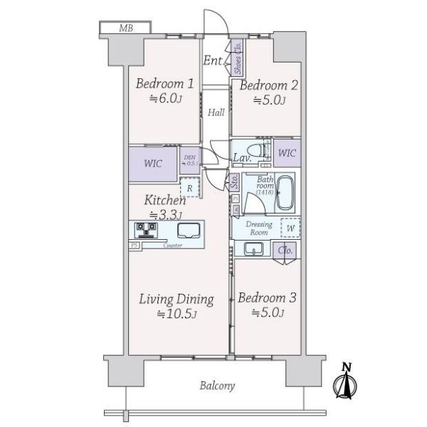 ガーデンハウス浦和常盤 間取図