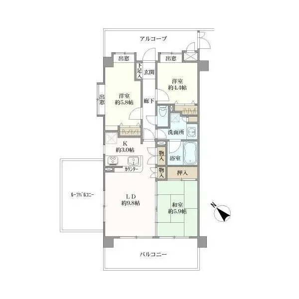 アーバンキャッスル高幡不動 間取図