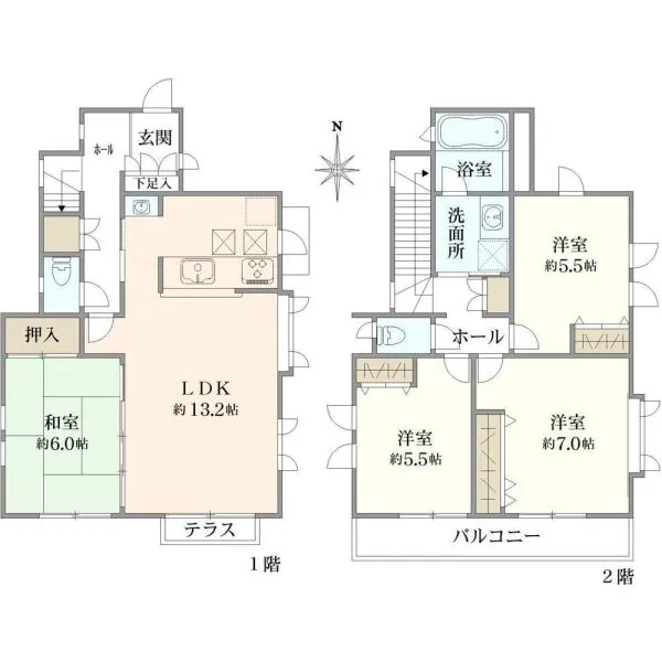 船橋市東船橋5丁目 間取図