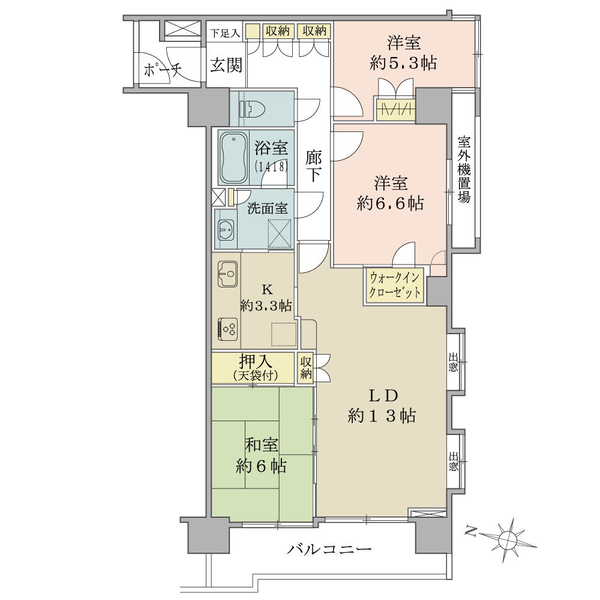 アールヴェール文京白山 間取図