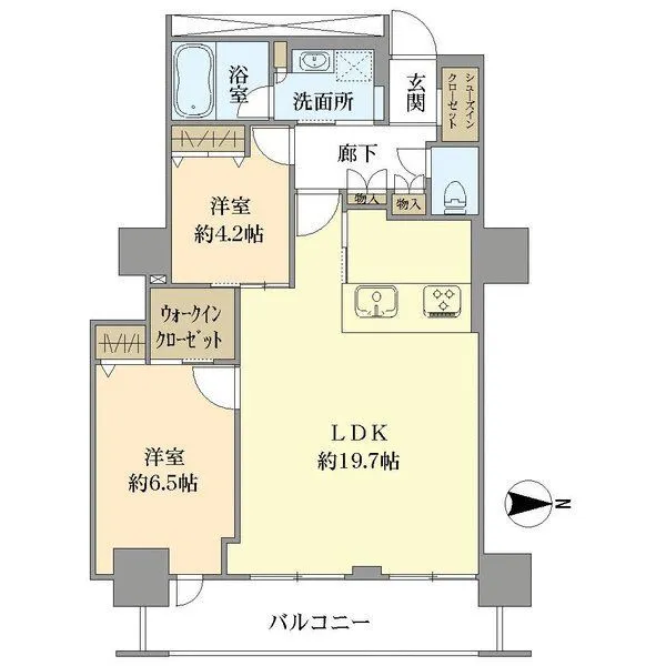 阿波座ライズタワーズ　フラッグ４６ 間取図
