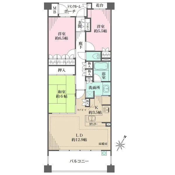 ガーデンヒルズ揚羽町 間取図