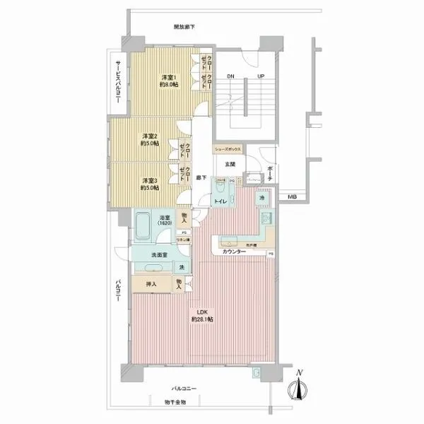 グリーンサラウンドシティ五番街 間取図