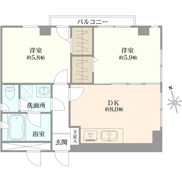 調布パレス 間取図