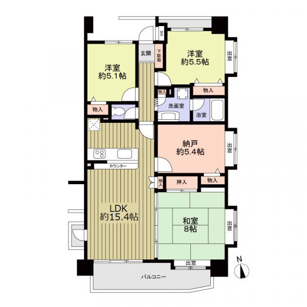 川口南町ローヤルコーポ 間取図