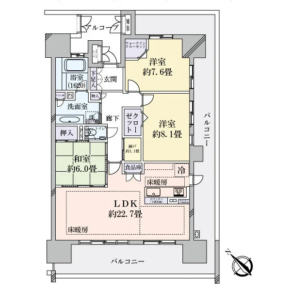 エルグランデ安城駅南II 間取図