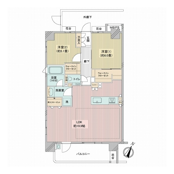 クリオ西横浜ブライトマークス 間取図