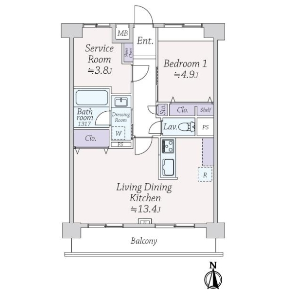 マイキャッスル大井ゼームス坂 間取図