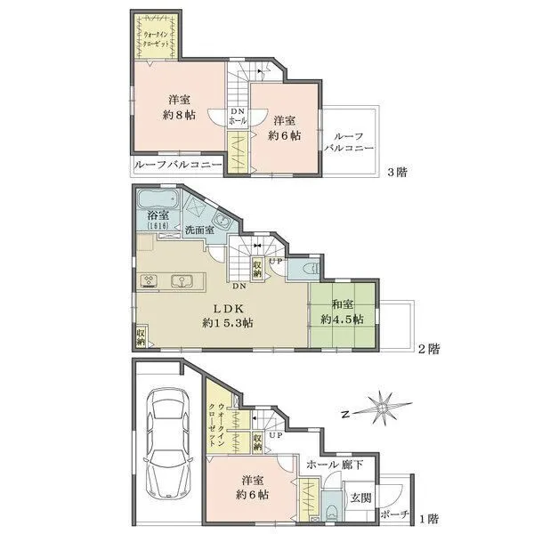横浜市中区小港町３丁目 2013年5月築・建物面積約120m2のファミリー向け住宅