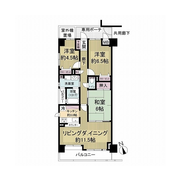 エス・バイ・エルマンション天王寺北 間取図