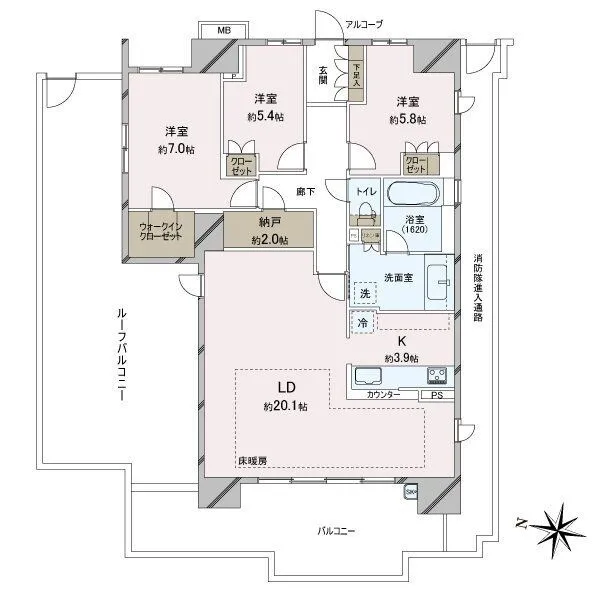 クレヴィアシティ西神中央 間取図