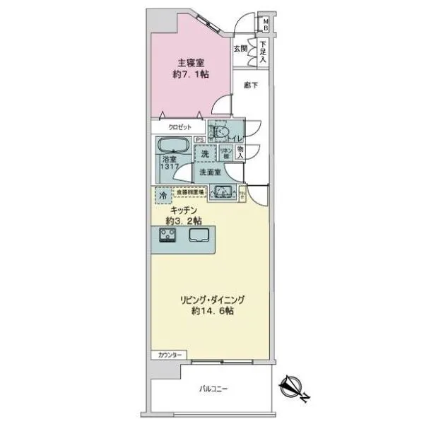 ライフレビュー横濱関内スクエア２ 間取図