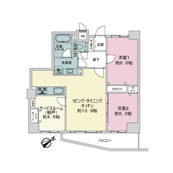 テゾーロ麻生柿生 間取図