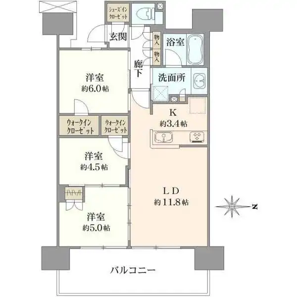 プラウド所沢寿町 間取図