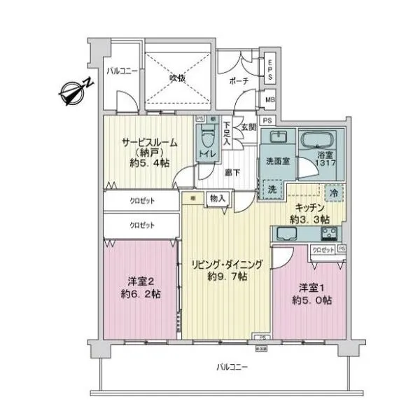 ライオンズステーションプラザ中浦和別所沼公園 間取図