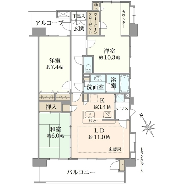サンアリーナ調布 間取図