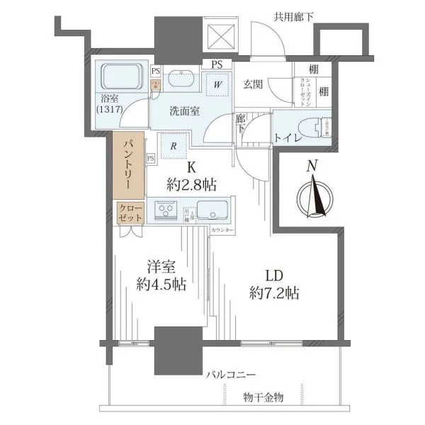 シエリアタワー大阪天満橋 間取図