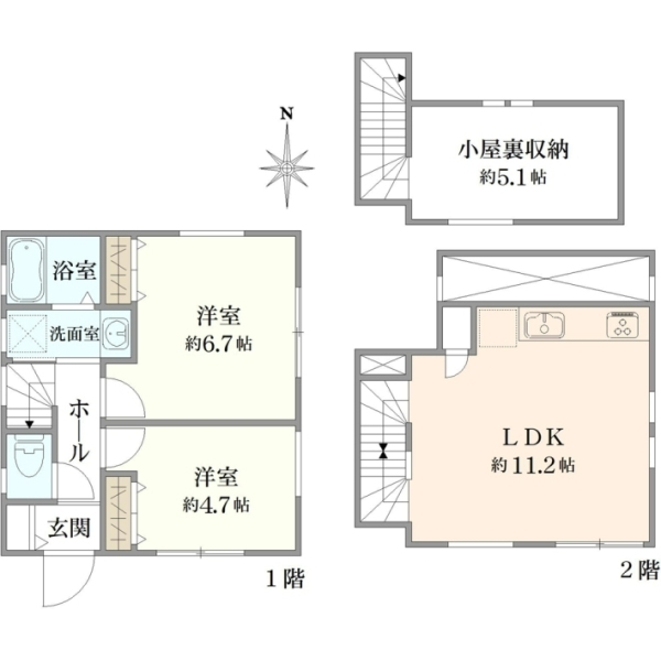 三鷹市井口３丁目 間取図