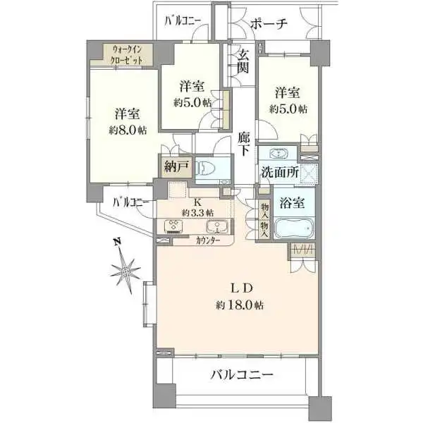 パークハウス吉祥寺トリニファイ 間取図