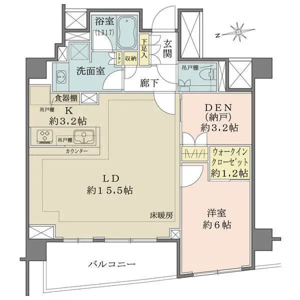 ザ・パークハウス市谷加賀町 間取図