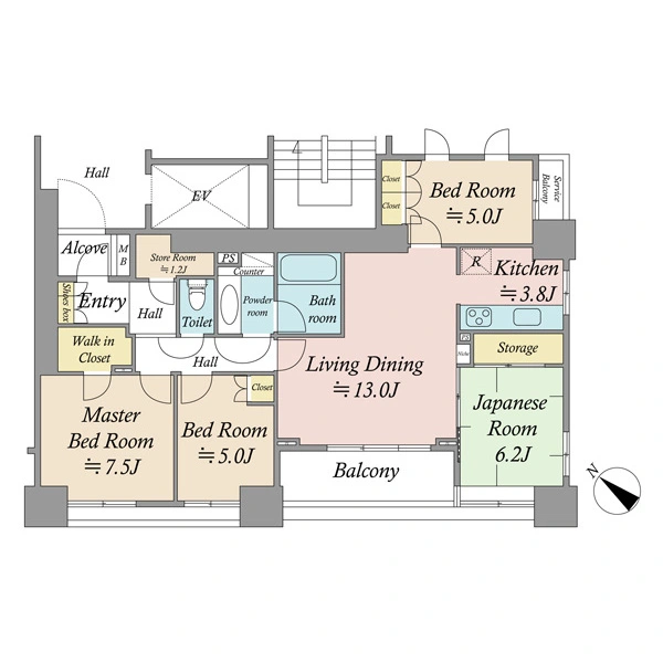 クレッセント東京ヴュータワー 間取図