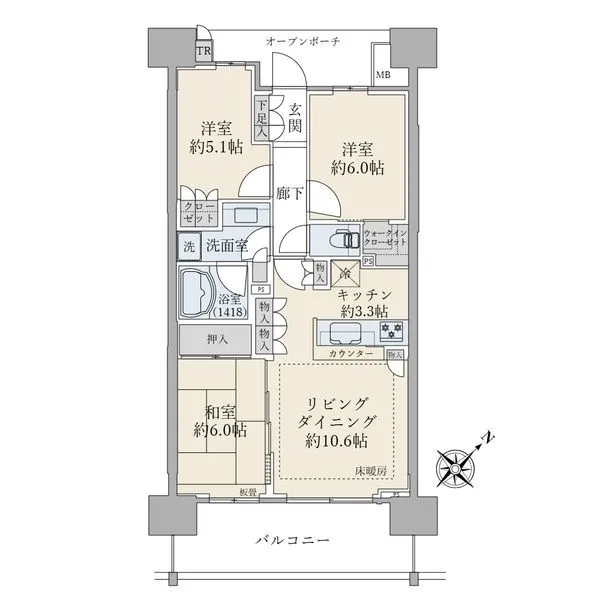ブリリア蕨 間取図