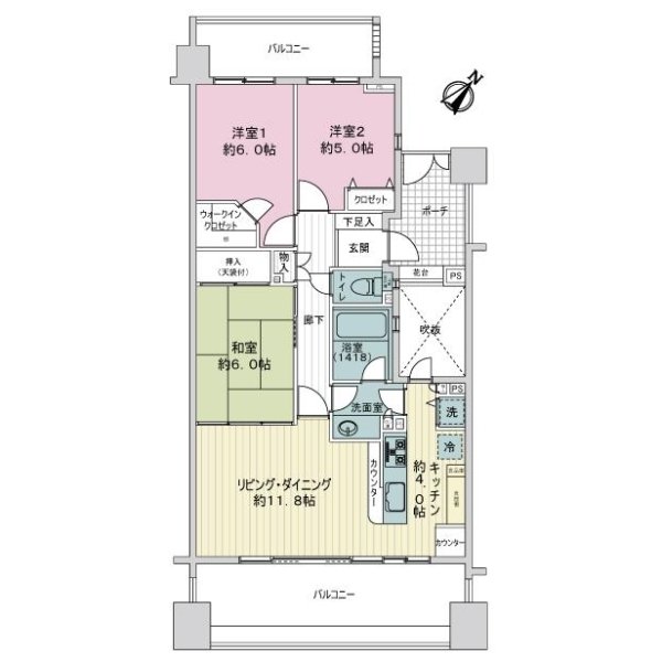 レクセルマンション高根公団 間取図