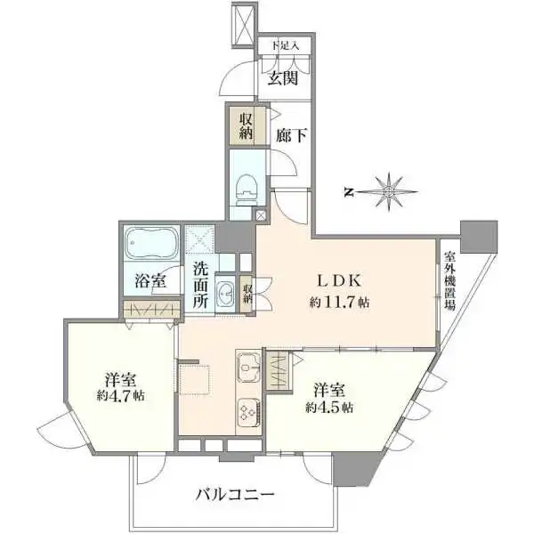ライオンズ東中野 間取図