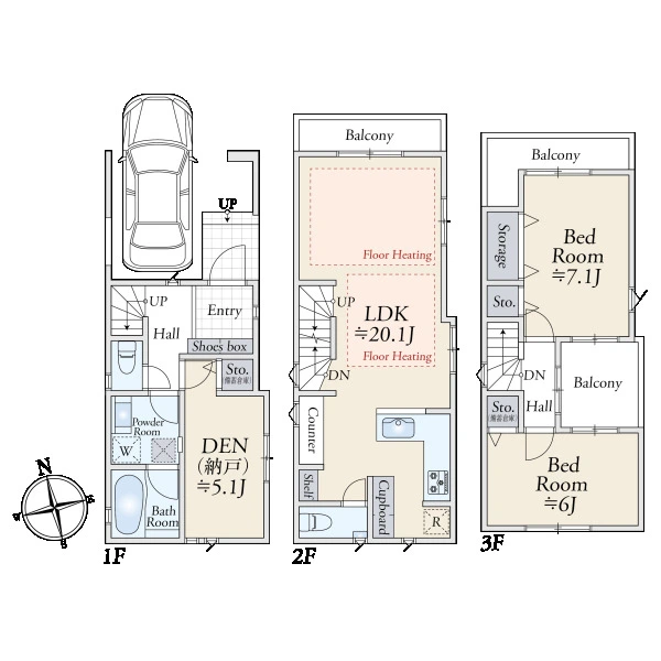 川崎市中原区西加瀬 間取図