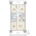 ブリリア多摩ニュータウンＡ棟 ３ＬＤＫ、専有面積７１．１９ｍ２、バルコニー面積１２．６ｍ２