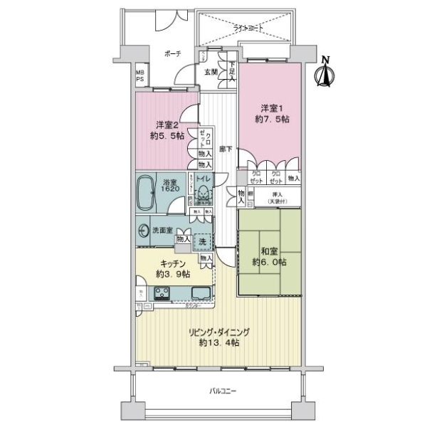 クリオ溝の口壱番館 間取図