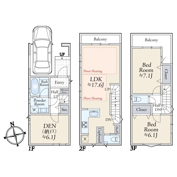 川崎市中原区西加瀬 間取図