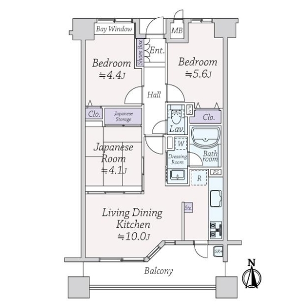 セレッソコート与力町公園アーバンズ 間取図