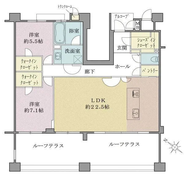 アーバンライフフォルムズ江戸堀 間取図