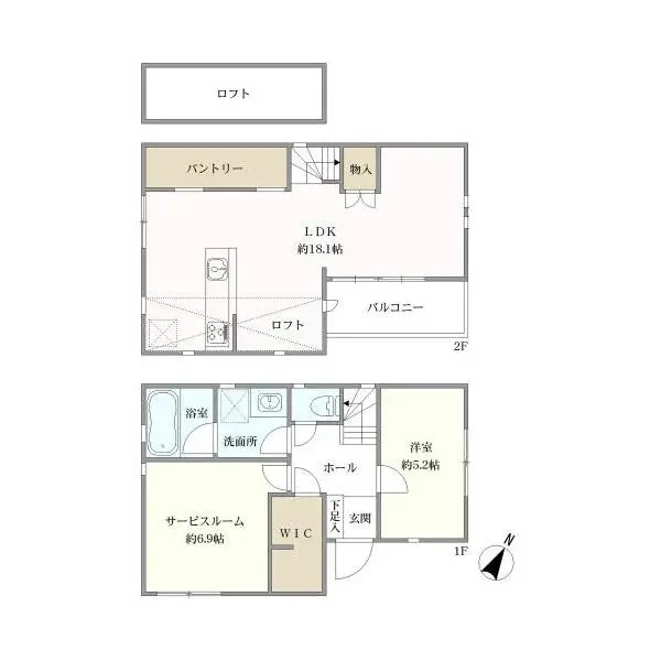 杉並区本天沼２丁目 間取図