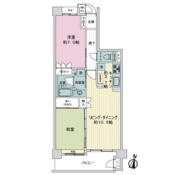 グランシティ武蔵浦和 間取図