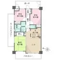 コスモ吉田近衛通 陽当り良好な三方角住戸。全居室に収納が豊富です。玄関を出ると独立性の高いポーチがございます。