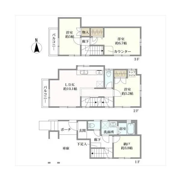 練馬区中村南３丁目 間取図