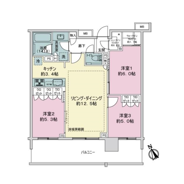 リビオタワー羽沢横浜国大 間取図