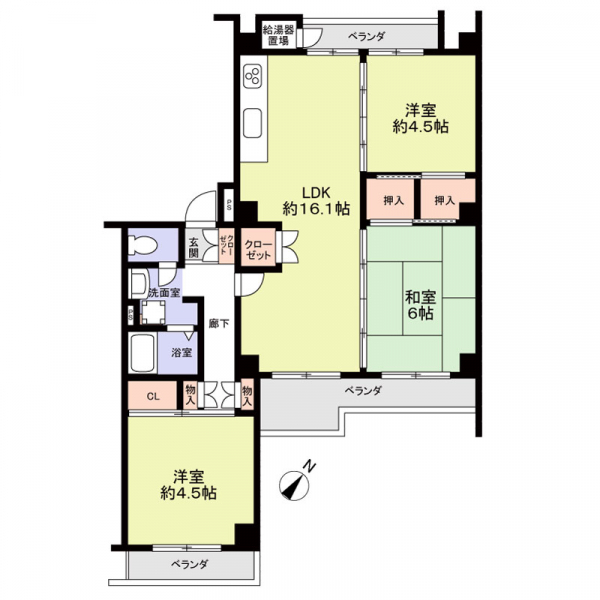東大路高野第２住宅１４棟 間取図