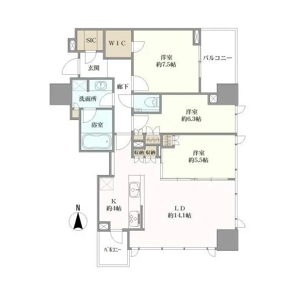 シティタワー名古屋久屋大通公園 間取図