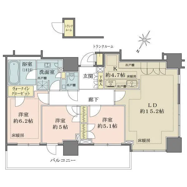 ザ・パークハウス高輪タワー 間取図