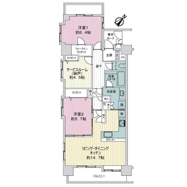 ライオンズマンション船堀駅前 間取図