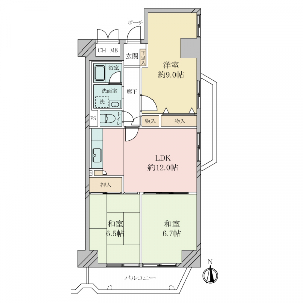 谷町グランドハイツ 間取図