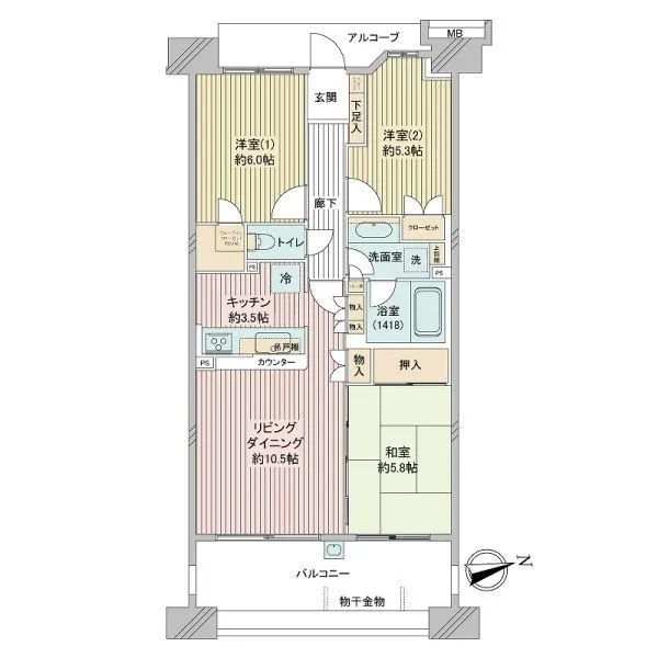 グローブスクエア 間取図