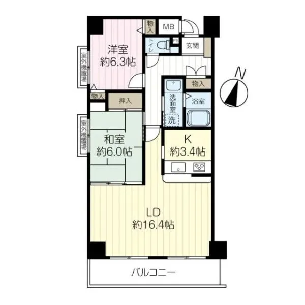東灘スカイマンション 間取り図