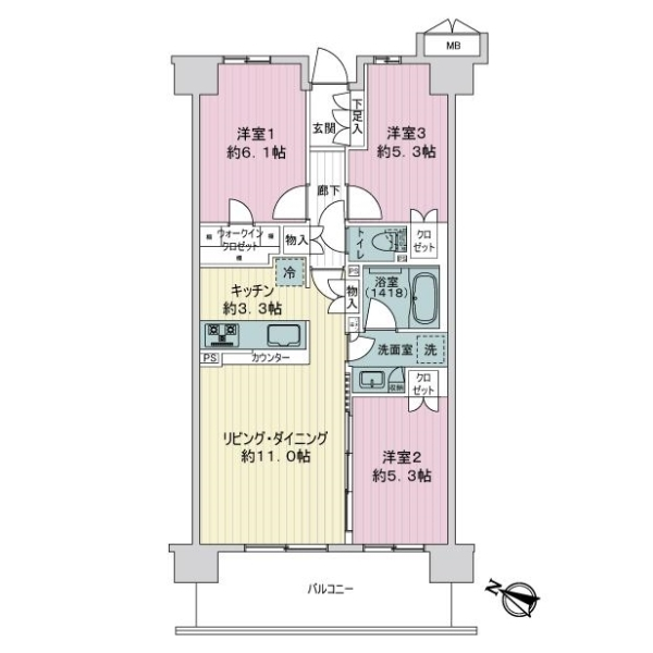レジデントプレイス西葛西 間取図