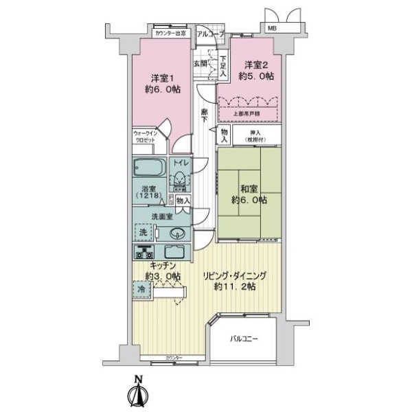 サーパス相模大塚 間取図