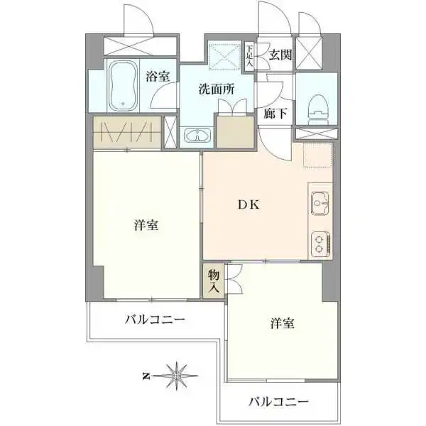 雷門スカイマンション 間取図