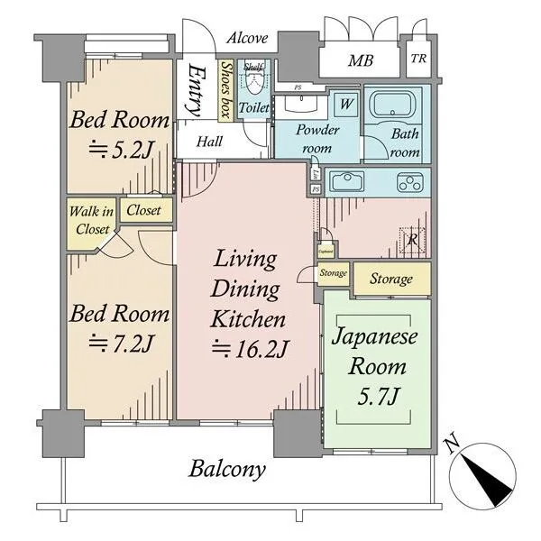 アップルタワー東京キャナルコート 間取図
